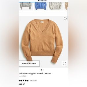 J Crew 100% cashmere tan sweater